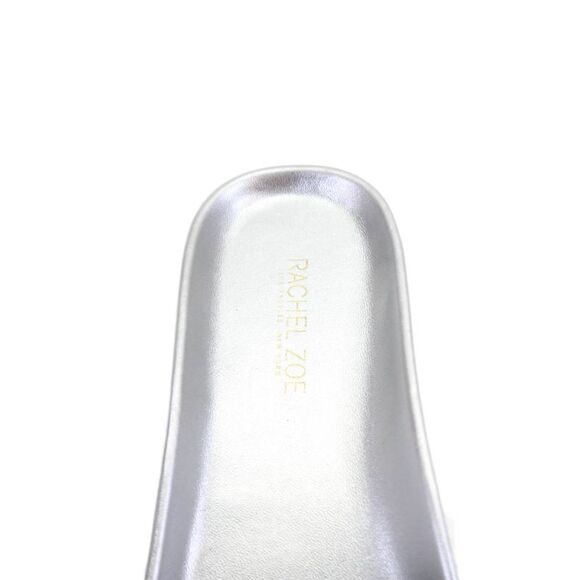 Rachel Zoe Womens Metallic Sequin Open Toe Slides Silver Size 7 - Picture 6 of 6